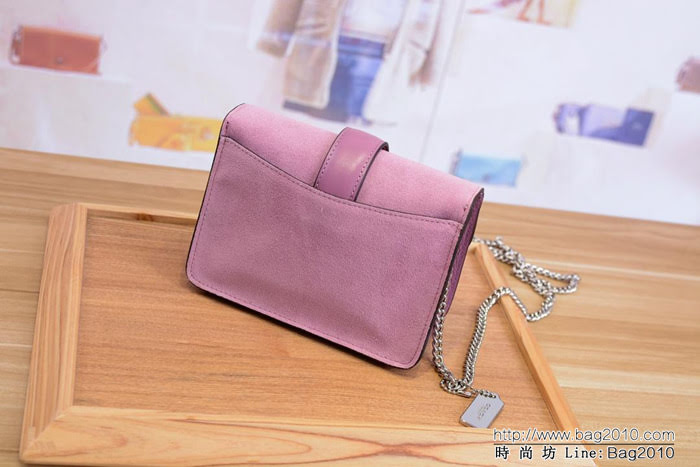 COACH蔻馳 最新款 F37798 單肩斜挎女包 鑲鑽鏈條小方包  Chz1465